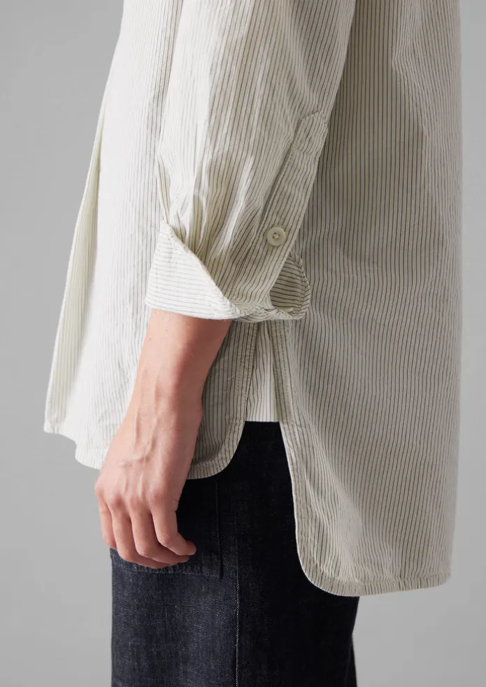 Taro Stripe Organic Cotton Poplin Shirt