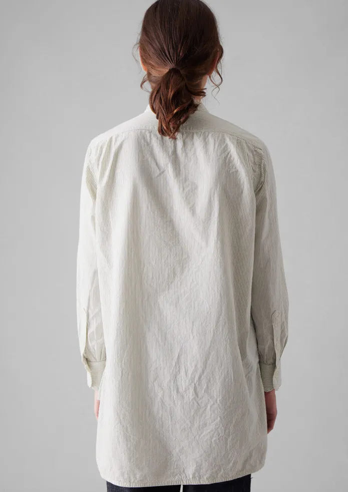 Taro Stripe Organic Cotton Poplin Shirt