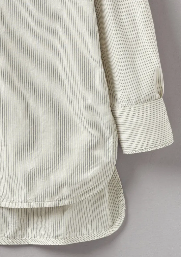 Taro Stripe Organic Cotton Poplin Shirt
