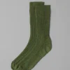 Textured Rib Cotton Marl Socks