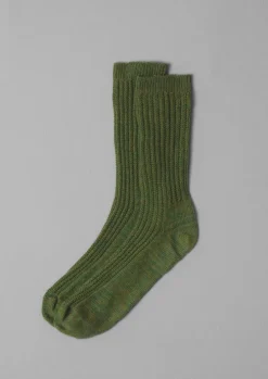 Textured Rib Cotton Marl Socks