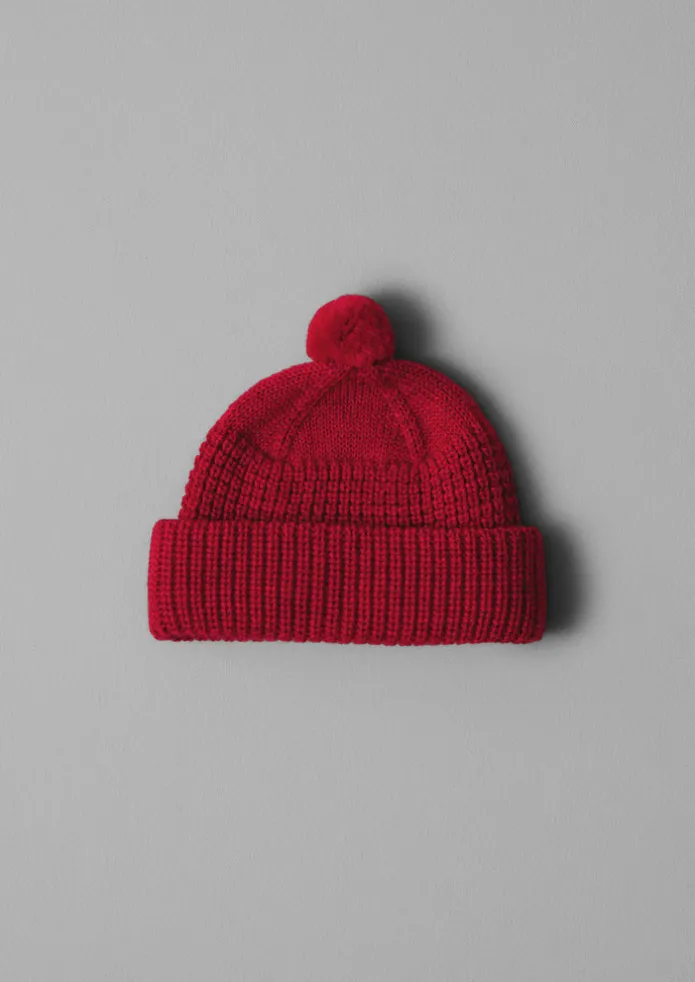 Waffle Stitch Wool Beanie