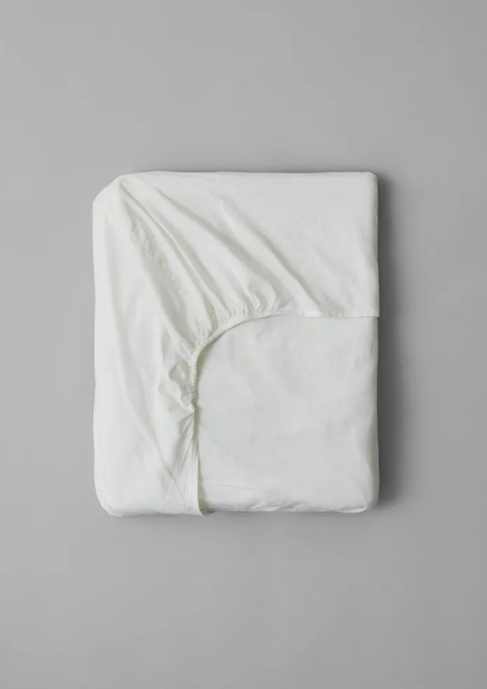 Washed Linen Cotton Fitted Sheet