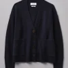 Wool Cashmere Boxy Cardigan