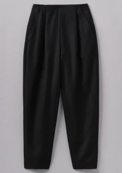 Wool Flannel Pleat Front Trousers