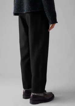 Wool Flannel Pleat Front Trousers