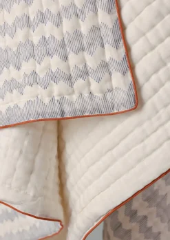 Zig Zag Block Print Cotton Quilt